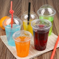 Direct van de fabrikant: Eco-vriendelijke Boba Bubble Tea, fruitsap en slush bekers van plastic met deksels.
