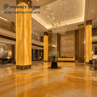 Dalles de luxe en onyx jaune et onyx miel PerfectStone, découpées sur mesure pour murs décoratifs, comptoirs et revêtements muraux