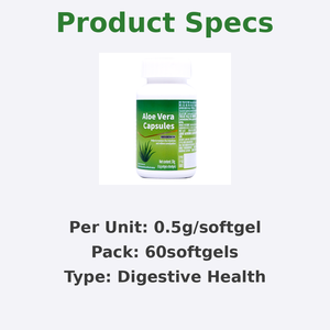 Cápsulas de Polvo Liofilizado de Hoja Entera de Aloe Vera Jubaihe para el Bienestar Digestivo, Lubricación <span class=keywords><strong>Intestinal</strong></span>, Suplementos Sin Gluten - Product Image 3