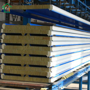 Panneau "sandwich" en métal de conception industrielle <span class=keywords><strong>toit</strong></span> isolé de 50 mm d'épaisseur avec <span class=keywords><strong>le</strong></span> panneau "sandwich" acoustique de <span class=keywords><strong>mousse</strong></span> de noyau de laine de roche - Product Image 5