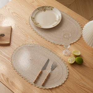 Tabletex Chất lượng cao chịu nhiệt Thân thiện với môi dệt placemat đặt cho nhà hàng khách sạn sang trọng bảng placemat nhà máy - Product Image 2