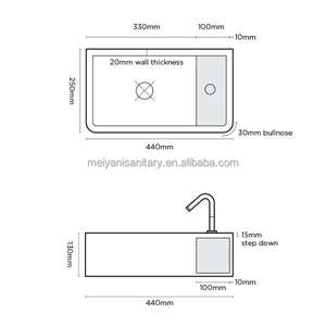 Offre Spéciale mur <span class=keywords><strong>de</strong></span> béton suspendu coin <span class=keywords><strong>de</strong></span> couleur blanche <span class=keywords><strong>bassin</strong></span> <span class=keywords><strong>de</strong></span> forme carrée - Product Image 6