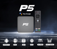 Nuevo Decodificador P5 Android 10 2024, H313 2GB 8GB, Wifi Dual, Control Remoto por Voz, Compatible con Interfaz ATV, Android Streaming TV BOX