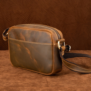 Nuova Borsa a Tracolla in <span class=keywords><strong>Pelle</strong></span> da <span class=keywords><strong>Uomo</strong></span> 2026, Stile Vintage Casual, Impermeabile e Antifurto con Logo Personalizzato - Product Image 5