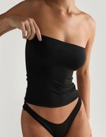 Débardeur tube classique blanc personnalisé, entièrement doublé, très extensible, non transparent, sexy, pour femme