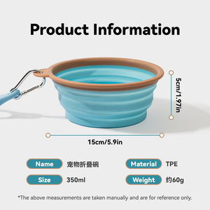 Tazón Plegable Portátil para Mascotas, de TPE, para Exteriores, con Textura Suave, Combinación de Colores de Alta Gama, Personalización en Pequeños Lotes, en Oferta - Product Image 2
