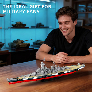 12GO 98008 WWII USS Montana Battleship Building Block Model Educational Assembly Toy For Teenagers - Product Image 2