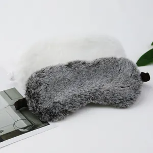 Plush Sleep Mask For Women Sleeping Faux Fur Eye Masks Soft Comfortable Furry Nap Eye Cover Blindfold