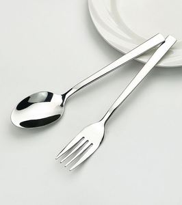 Ensemble de couverts élégants et modernes en acier inoxydable argenté, style Moyen-Orient, 12 pièces (cuillères et fourchettes) - Product Image 3