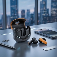 Écouteurs Intra-Auriculaires TWS Modèle Exclusif S45 avec Réduction de Bruit Active (ANC), Indicateur de Batterie LED, Mode Jeu à Faible Latence, Éclairage RVB et Application Audio HeyLink