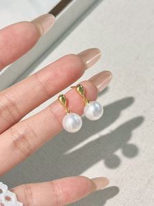 UM Jewelry 925 Sliver Wholesale Natural Pearl Fashionable Versatile Earrings For Unisex/Men/Women Daily Gift - Product Image 4