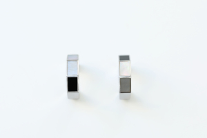 ต่างหูรุ่น Composition01 สีขาว ทอง 14K เพชร เครื่องประดับขายส่ง ผู้ผลิตเครื่องประดับชั้นดี รับออกแบบต่างหูตามสั่ง รับผลิตแบบ OEM ODM - Product Image 4