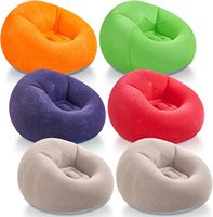 Canapé gonflable simple pour camping en plein air Fauteuil pouf flocage en PVC pour le salon Fauteuil canapé paresseux