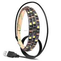 Ruban LED 5050 RGB avec télécommande 3 touches, 24 touches ou 44 touches, lumière néon USB colorée pour décoration d'arrière-plan TV et éclairage domestique