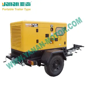 Generator Diesel Trailer portabel Harga 30kw, Generator energi bebas daya senyap untuk rumah