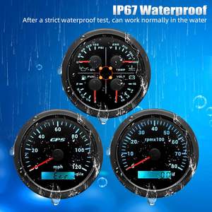 Conjunto de 3 Medidores Automotivos de 85mm com Velocímetro GPS e Tacômetro, Medidor Náutico 4 em 1 com Nível de Combustível/Temperatura da Água/Pressão do Óleo/Voltímetro em 7 Cores - Product Image 4