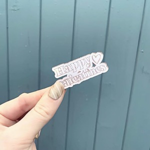 Joyeux Jour de la Saint-<span class=keywords><strong>Valentin</strong></span>, charme de gâteau ovale double couche en acrylique réutilisable imprimé UV et décorations pour cupcakes - Product Image 6