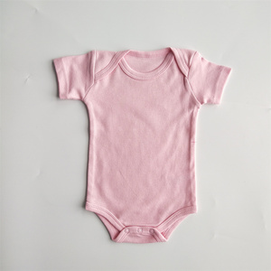 All'ingrosso vestiti bambino ragazzi 0-3 mesi manica corta tutina 100% <span class=keywords><strong>cotone</strong></span> Plain pagliaccetto bambino - Product Image 3