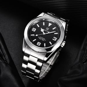 Montre mécanique automatique de luxe pour homme BENYAR 5177, verre, bracelet en acier inoxydable, 3 BAR, résistante à l'eau, luminescente - Product Image 4