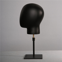 Tête de Mannequin Femme Noire Européenne Originale pour Magasin de Mode, 24CM, Matériau FRP