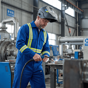 Огнестойкий рабочий комбинезон 8812 FR с отражающей полосой, соответствующий стандарту NFPA2112, огнеупорная защитная спецодежда, индивидуальный цвет, для сварочных работ - Product Image 6