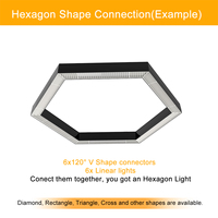 Éclairage linéaire LED de bureau moderne 0-10V Dimmable AC100-277V corps de lampe en alliage d'aluminium lumière LED linéaire