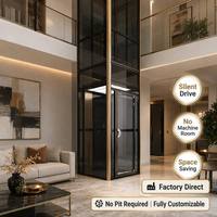 Ascenseur résidentiel de luxe moderne pour villa, élévateur électrique en acier au carbone, petits ascenseurs domestiques de marque JINMEITE pour personnes âgées et handicapées