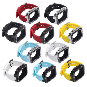 <span class=keywords><strong>Coque</strong></span> étanche en silicone souple pour <span class=keywords><strong>apple</strong></span> <span class=keywords><strong>watch</strong></span>, série 7 <span class=keywords><strong>6</strong></span> 5 4 3 2 1 SE <span class=keywords><strong>40</strong></span> 41 42 44 45mm, couverture complète - Product Image 1
