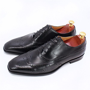 Handmade da ren-up Oxford Brogue <span class=keywords><strong>Wingtip</strong></span> Giày Classy <span class=keywords><strong>Chelsea</strong></span> khởi động với đóng cửa Toe phẳng văn phòng trang phục chính thức phong cách sang trọng - Product Image 6