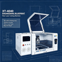 Machine de découpe laser à fibre CNC de bureau 800W 4040 pour gravure de surface et découpe rapide de métaux (or, argent)