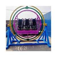 Parc d'attractions extérieur, parc d'attraction, parc forain électrique avec rotation à 360 degrés, gyroscope humain à vendre