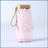 Parapluie portable JUNVOY ultraléger et compact à armature en fer pliable, protection UV, double usage soleil/pluie, pour femmes, activités extérieures