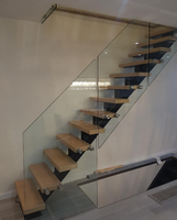 Reilbu Top-Design Standgleiser aus Glas traditionelles Treppengeländer aus Glas