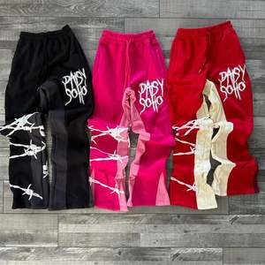 Autumn Luxury <b>Men's</b> 3D Printed French Terry Bell Bottom <b>Sweat</b> <b>Pants</b> Designer Custom Mid Waist Loose Casual Style - Product Image 1