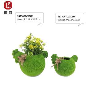 Adornos <span class=keywords><strong>de</strong></span> Macetas con Diseño <span class=keywords><strong>de</strong></span> Gallo y Musgo Artificial para Decoración <span class=keywords><strong>de</strong></span> Jardín al Aire Libre, Fiestas <span class=keywords><strong>de</strong></span> Pascua - Product Image 1