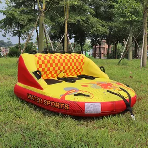 Heavy-Duty Inflatable Towable Water Sports Tube With Stronger 840D Nylon Cover To Pull 3 Person Towable Tubes For Boating