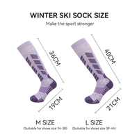 LINGTU 8215 LOGO personnalisé Chaussettes épaisses en laine mérinos pour femmes et hommes Chaussettes de ski d'hiver chaudes et lourdes Chaussettes en laine