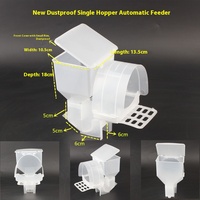 Mangeoire automatique pour pigeons pour cage suspendue Trémie d'alimentation pour poulets avec conception anti-gaspillage Port simple/double