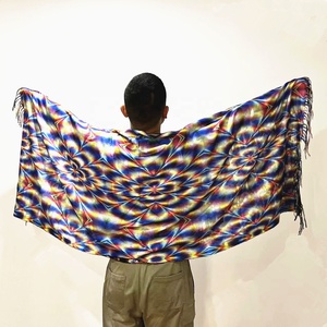 Sciarpa europea stampata su entrambi i lati del festival fatta <span class=keywords><strong>a</strong></span> <span class=keywords><strong>mano</strong></span> colorata pashmina para dama scialli e involucri donne di lusso - Product Image 3