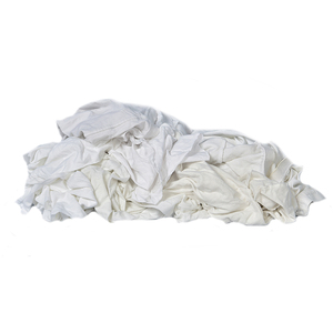 Stracci in maglia di cotone bianco 100% riciclato, in confezione da 1 libbra (10 kg), per pulizia e strofinatura - Product Image 4
