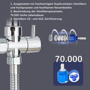 Ensemble de <span class=keywords><strong>douche</strong></span> simple avec pomme de <span class=keywords><strong>douche</strong></span> réglable en hauteur, en chrome ou nickel brossé, avec support, fixation par perçage, robinet d'<span class=keywords><strong>angle</strong></span> - Product Image 4