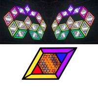 Luz LED Retro Pixel Vintage de 150W para Escenario, IP20 RGB 100 °   Panel de Luz Decorativo DMX RDM de Ángulo Amplio para Bares y Clubes