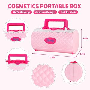 Trousse <span class=keywords><strong>de</strong></span> <span class=keywords><strong>Maquillage</strong></span> <span class=keywords><strong>et</strong></span> Cosmétiques Lavables Non Toxiques en Plastique pour Filles, avec Outils <span class=keywords><strong>et</strong></span> Pinceaux, Idéale pour le Jeu d'Imitation en Crèche - Product Image 3
