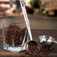 Cuillère à café de qualité supérieure 1 cuillère à soupe et 2 cuillères à soupe 304 thé Matcha lait en poudre parfum cuillères à mesurer en acier inoxydable avec longues poignées
