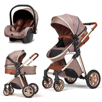 Poussette de Luxe à Vendre en Gros, Poussette Haute Vue Maman Branchée, Légère avec Siège Auto, Style Bébé 3 en 1