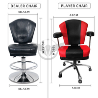 Service de Personnalisation Complet YH – Ensemble de Table de Poker Texas Hold'em de Casino avec Chaise de Casino, Jetons de Poker, Cartes de Poker