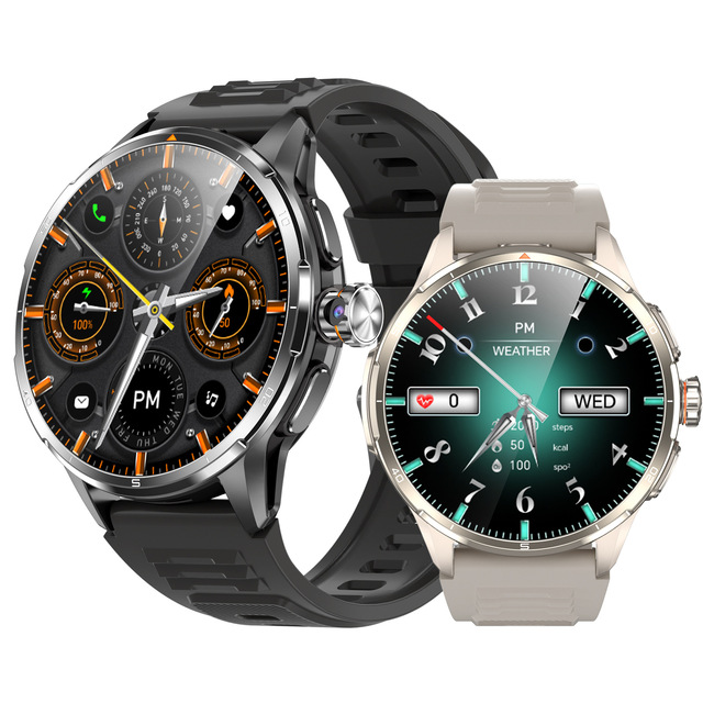H81 4G SIM Card Android Smartwatch with GPS WiFi 3+32GB 1.8inch Amoled Screen Rotatable Camera Men Sports NFC Smart Watch 2026
