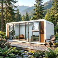 Maisons modulaires préfabriquées de luxe 20ft 40ft, mini-maisons préfabriquées en acier, conteneurs, cabines et pods