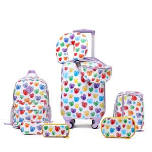 <span class=keywords><strong>Sac</strong></span> <span class=keywords><strong>à</strong></span> <span class=keywords><strong>dos</strong></span> scolaire classique et simple pour fille, avec valise <span class=keywords><strong>à</strong></span> <span class=keywords><strong>roulettes</strong></span> légère en ABS, ensemble de 5 pièces pour enfants comprenant une valise <span class=keywords><strong>à</strong></span> <span class=keywords><strong>roulettes</strong></span> et une trousse <span class=keywords><strong>à</strong></span> crayons - Product Image 5