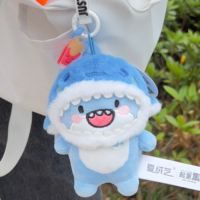 Vente en gros de porte-clés en peluche FatShark de 12 cm, mignons, de haute qualité, style manga japonais, breloques pour sacs d'école, animaux en peluche personnalisés